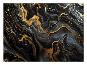 Black Gold Marble Art