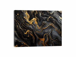 Black Gold Marble Art Painting