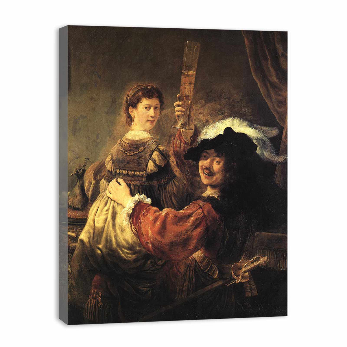 Rembrandt and Saskia in the Scene of the Prodigal Son in the Tavern c. 1635