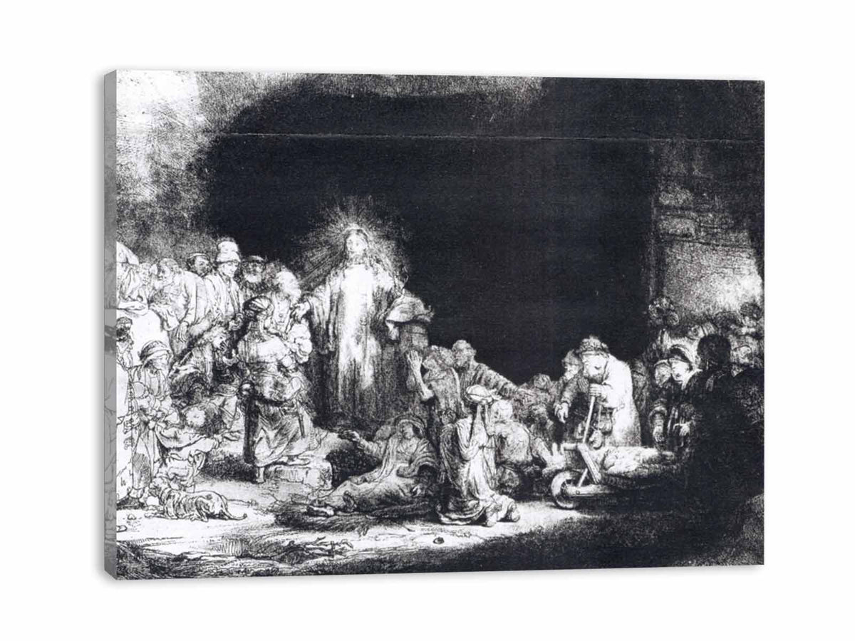The Little Children Being Brought to Jesus, The 100 Guilder Print 1647-49