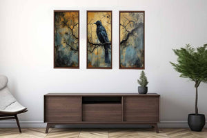 3 Panel Group Art Bird Painting