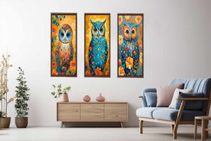 Owl 3 Piece Art Set