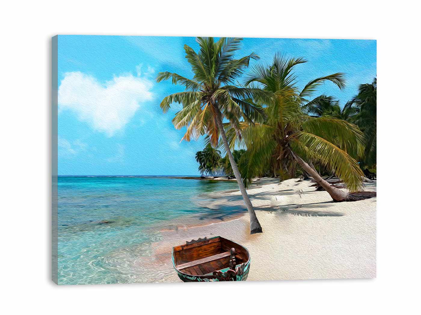 Palm Tree Ocean Painting
