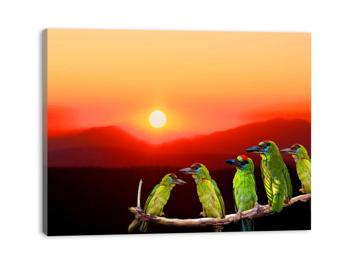 Birds on Branch Painting
