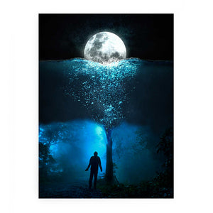 Man underwater Painting