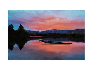 Sunset Lake Painting