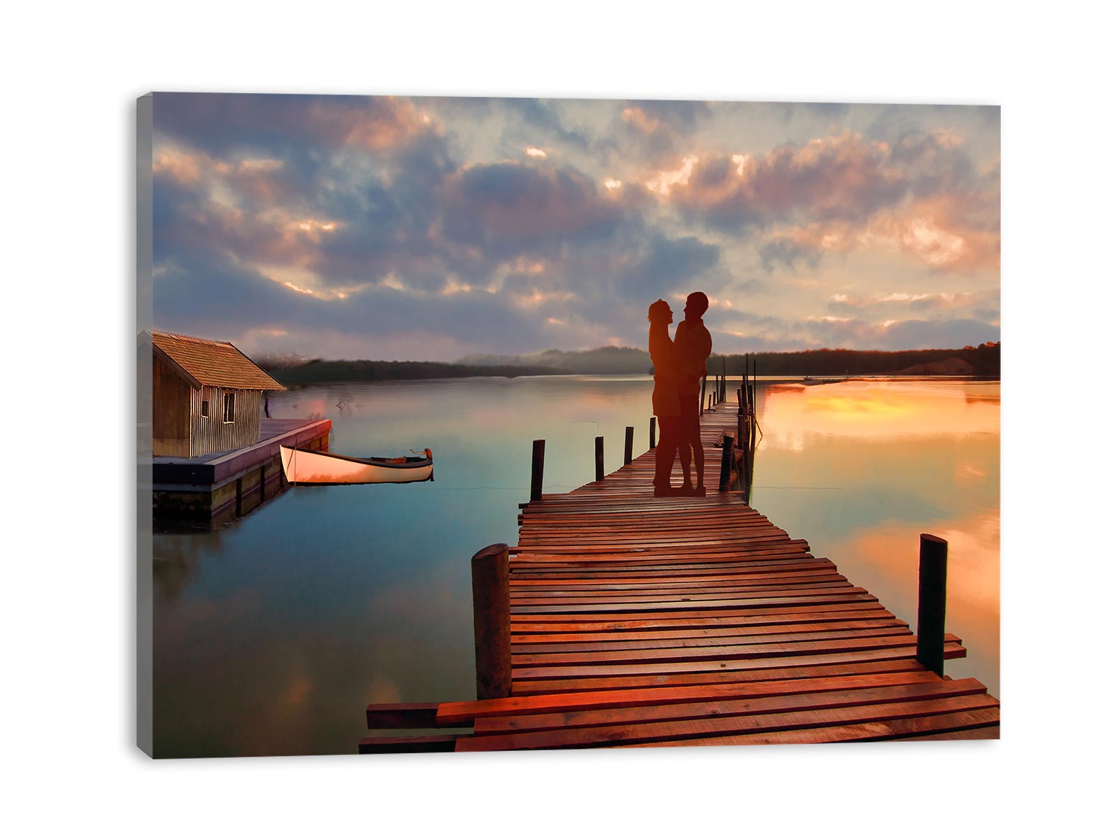 Couple Love on Jetty Painting