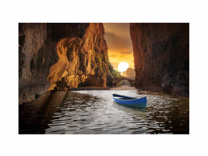 Sunrise Sea Cave Painting