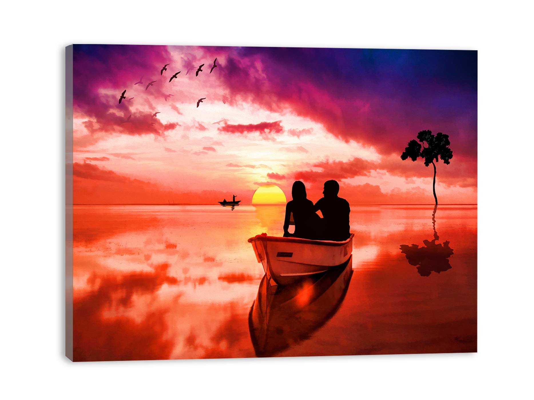 Couple Love Boat Painting