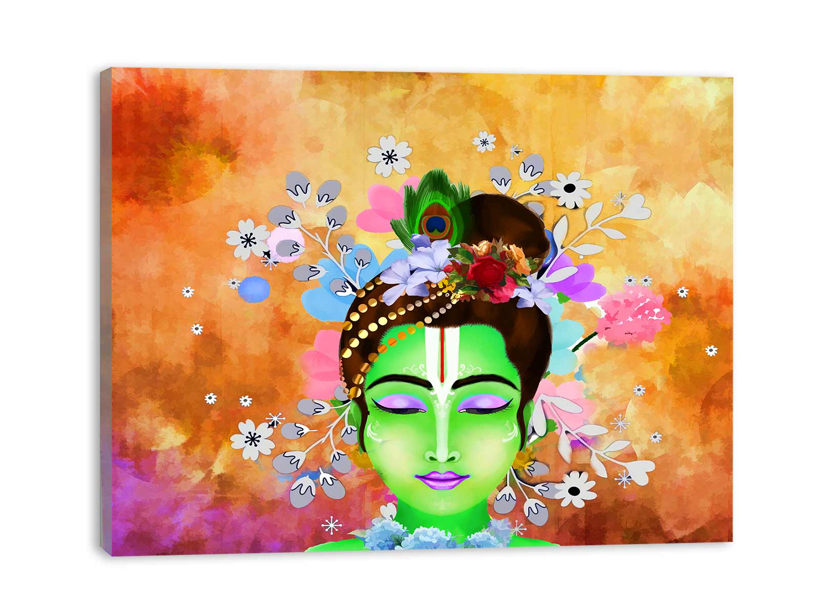 Green Krishna Painting