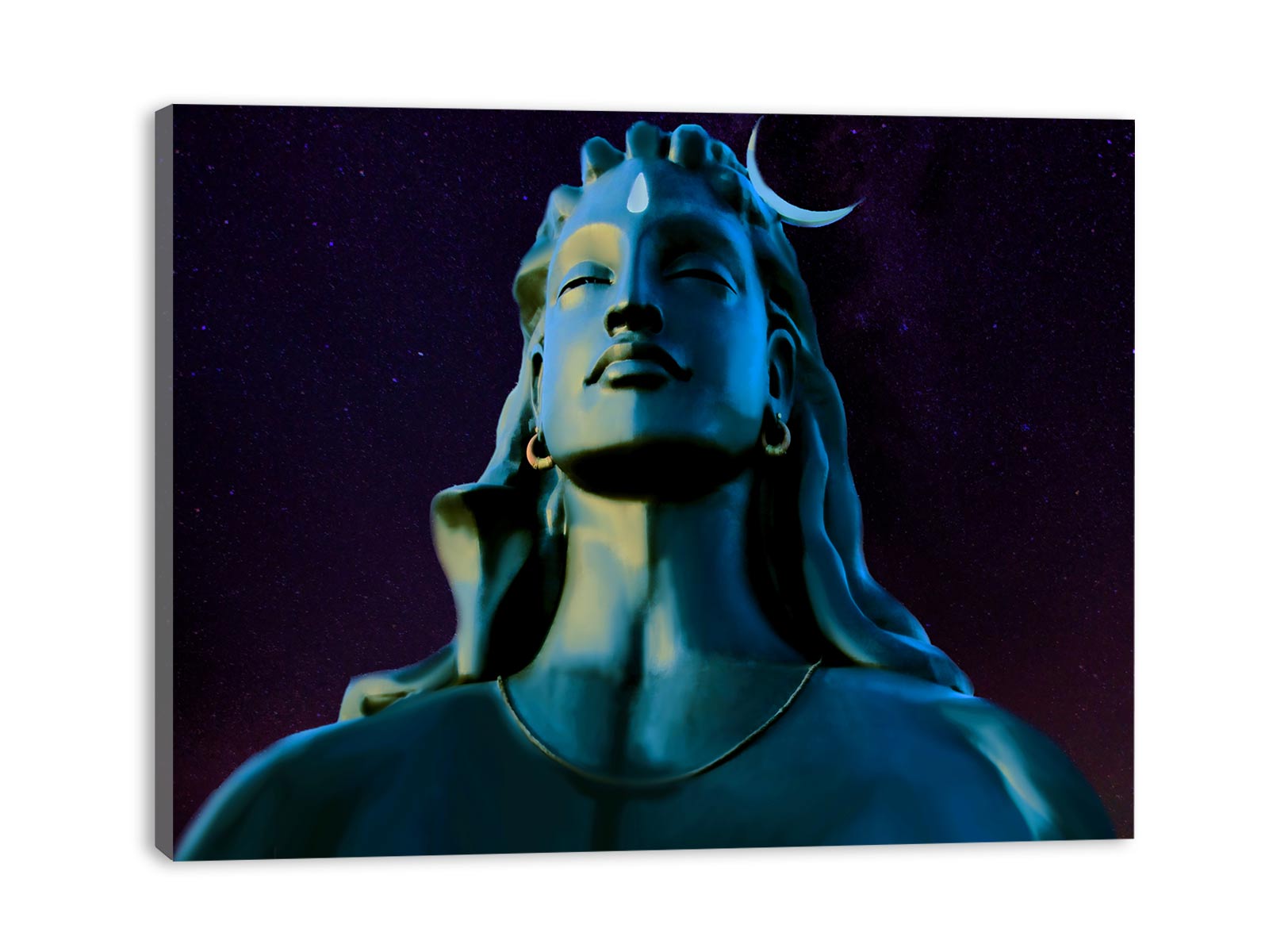 Blue Adiyogi Shiva Painting