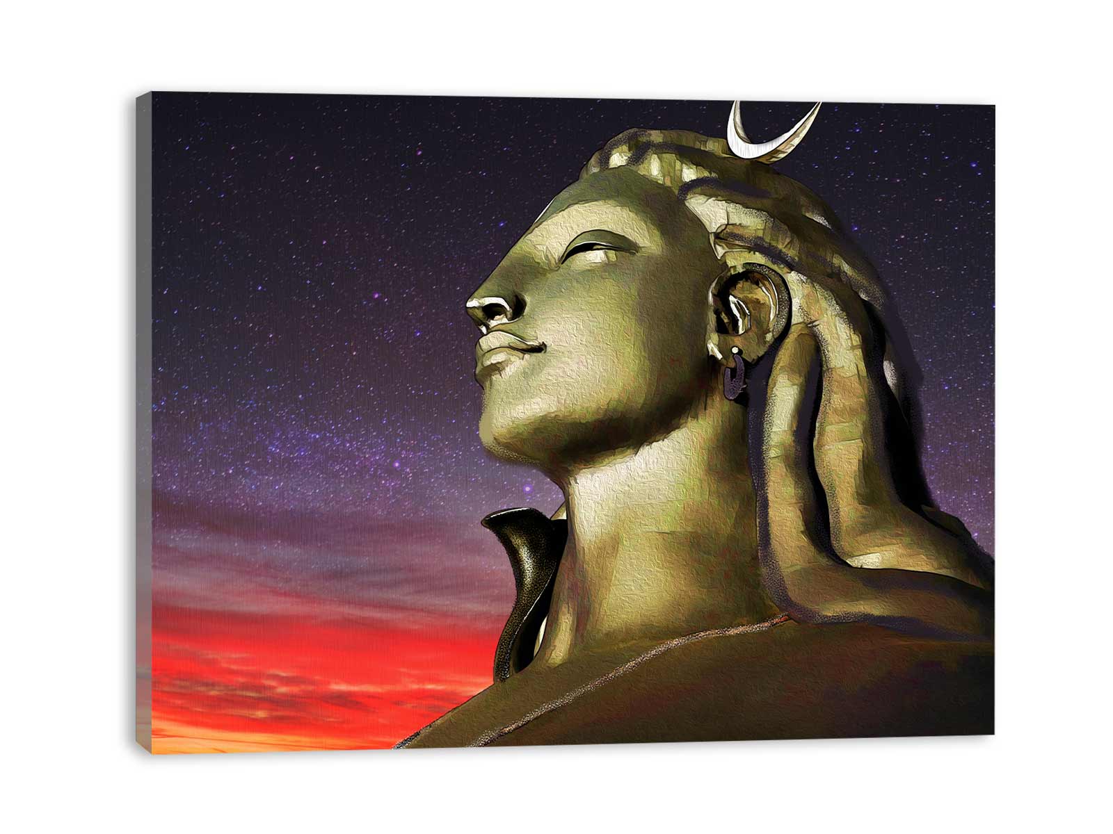 Adiyogi Shiva Golden Painting