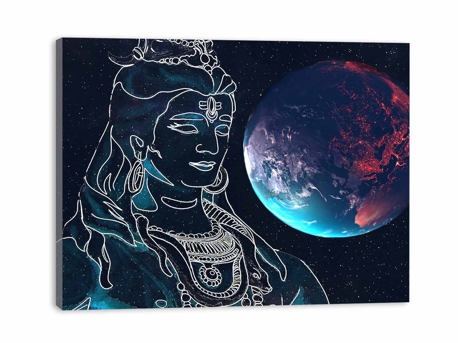 Shiva Moon Painting