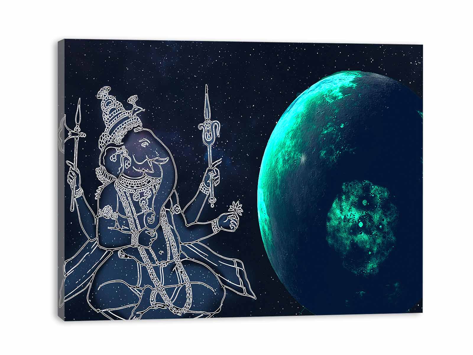Ganesha Moon Painting