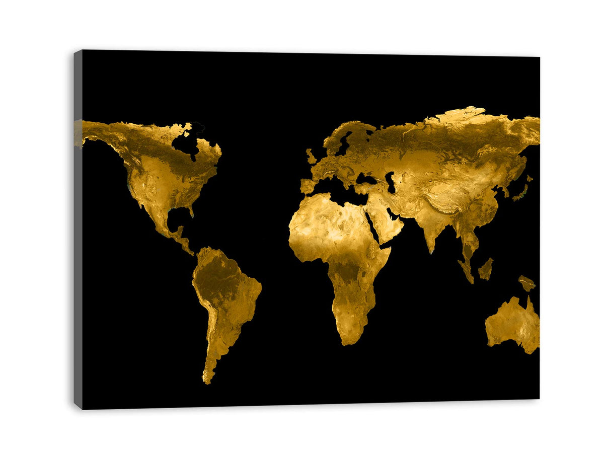 Yellow Worldmap Painting