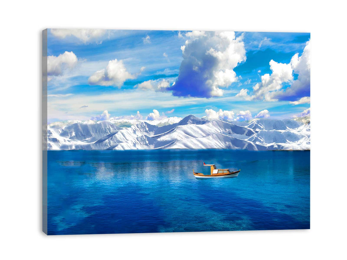 Ladakh Lake Snow Painting