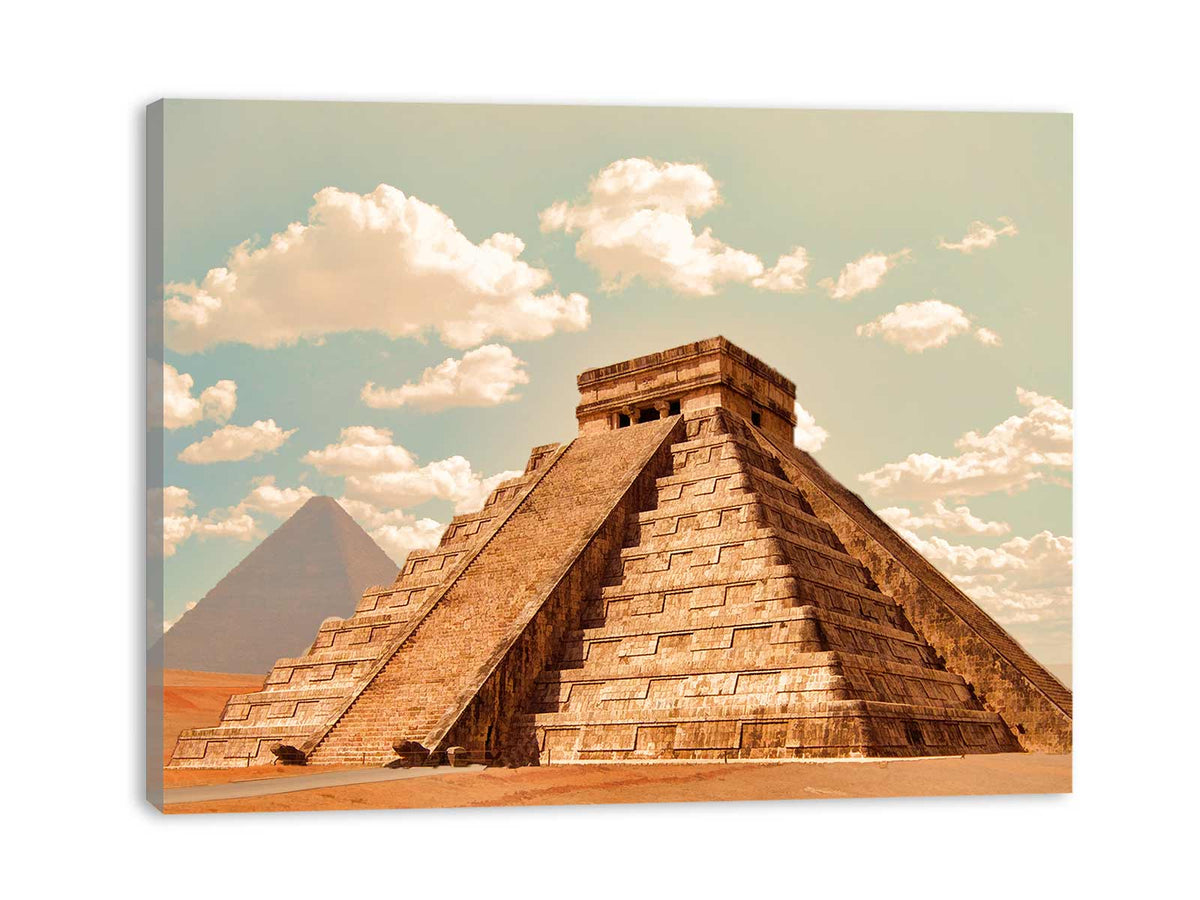 Brown Pyramid With Stairs Painting