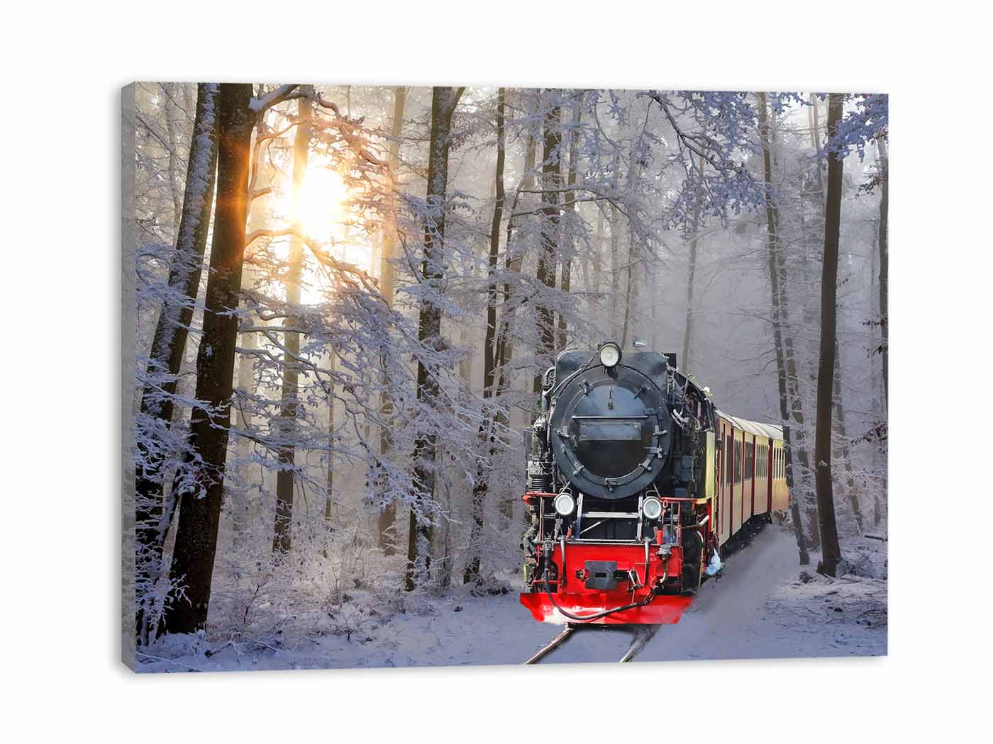 Train Winter Painting