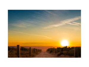 Path to sea Sunrise Painting