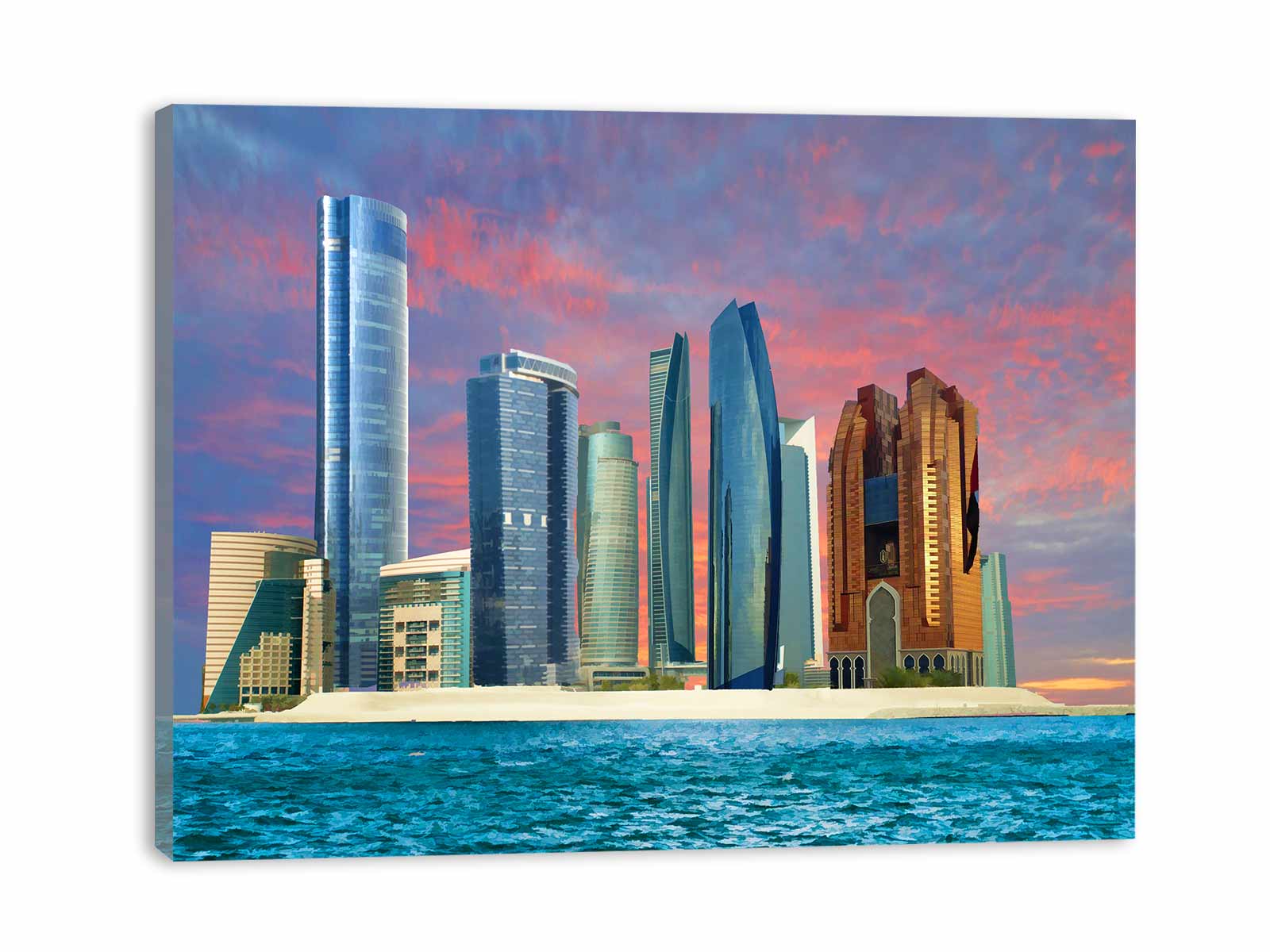 Abu Dhabi Skyline Painting