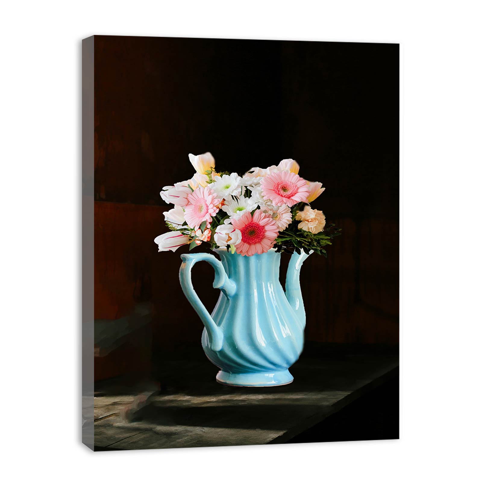 Pink Flower Vase Painting