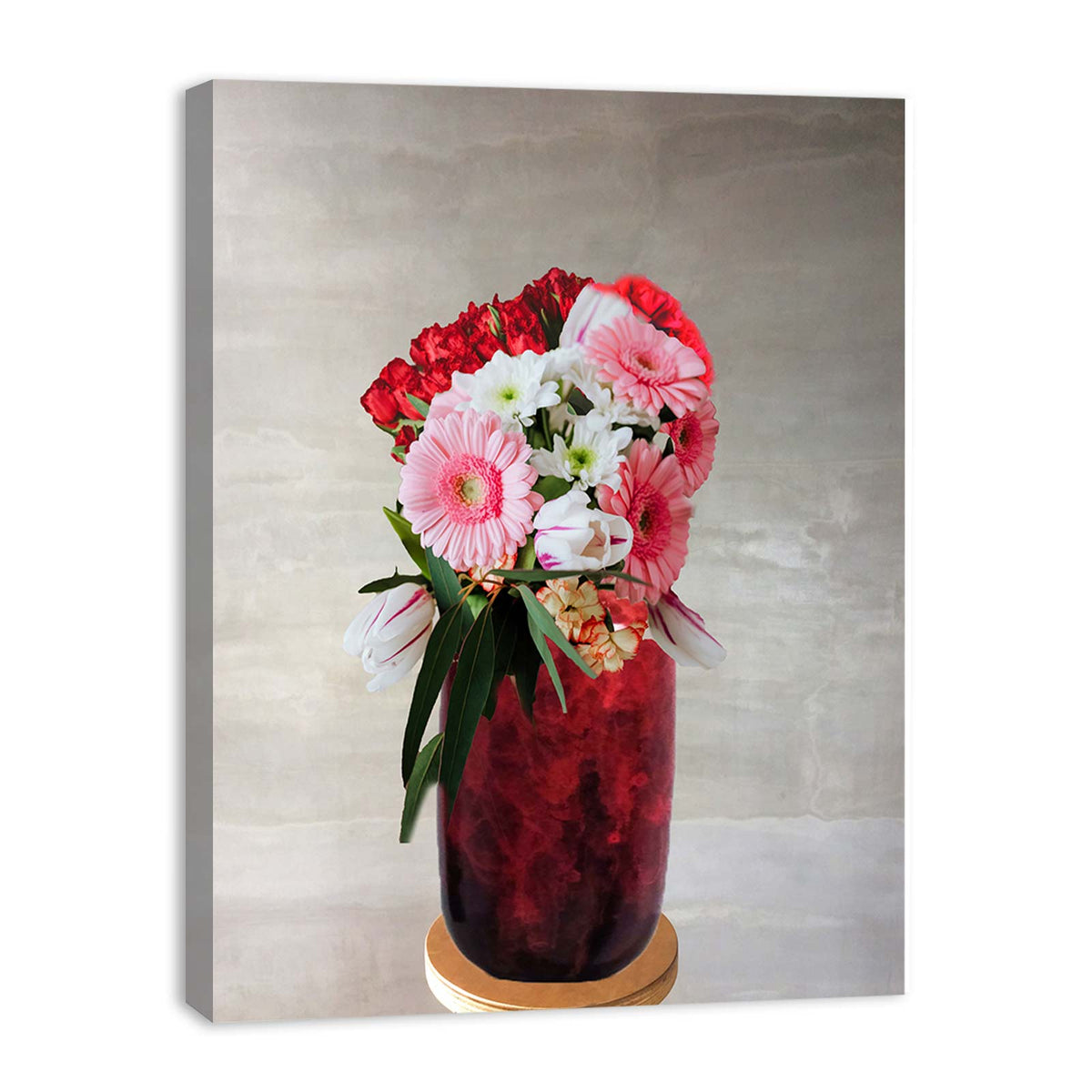Red Flower Vase Painting