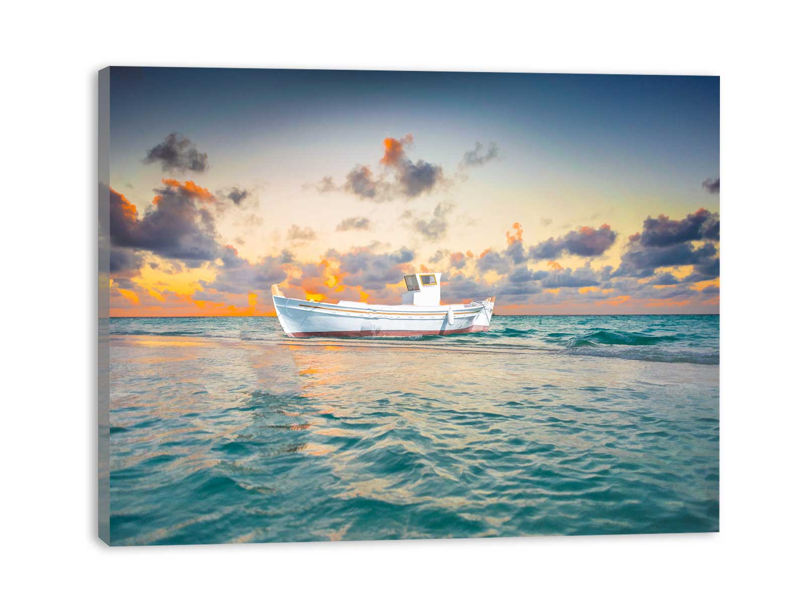 White Boat Painting
