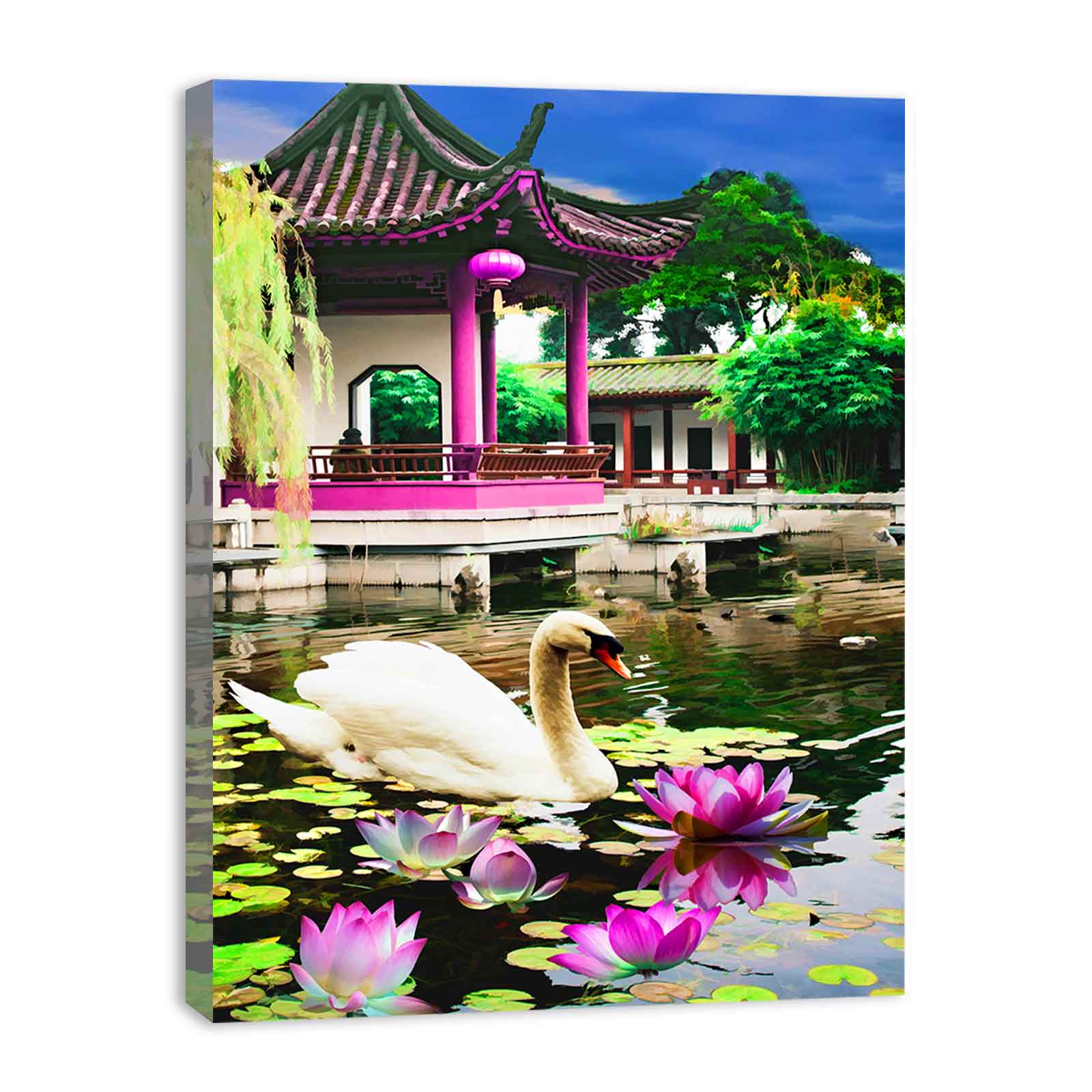 Swan Lily Painting