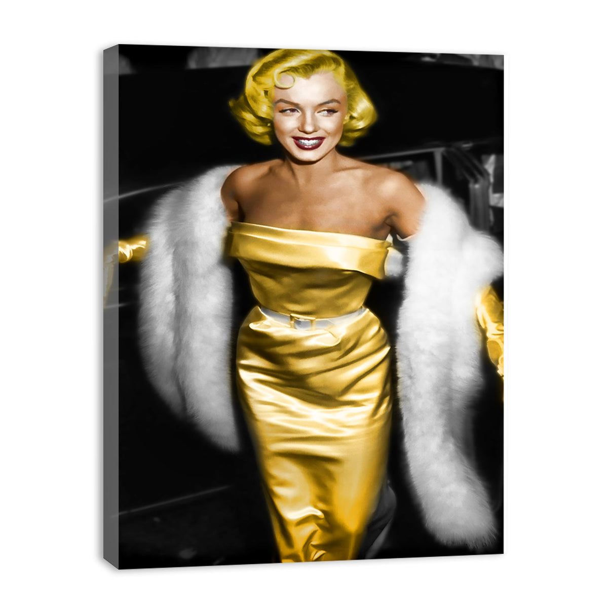 Marilyn In Yellow Dress Painting