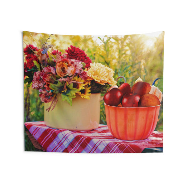 Fruit and Flowers in Garden Tapestry