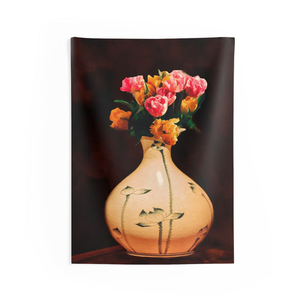 Tulip Flower Vase Tapestry