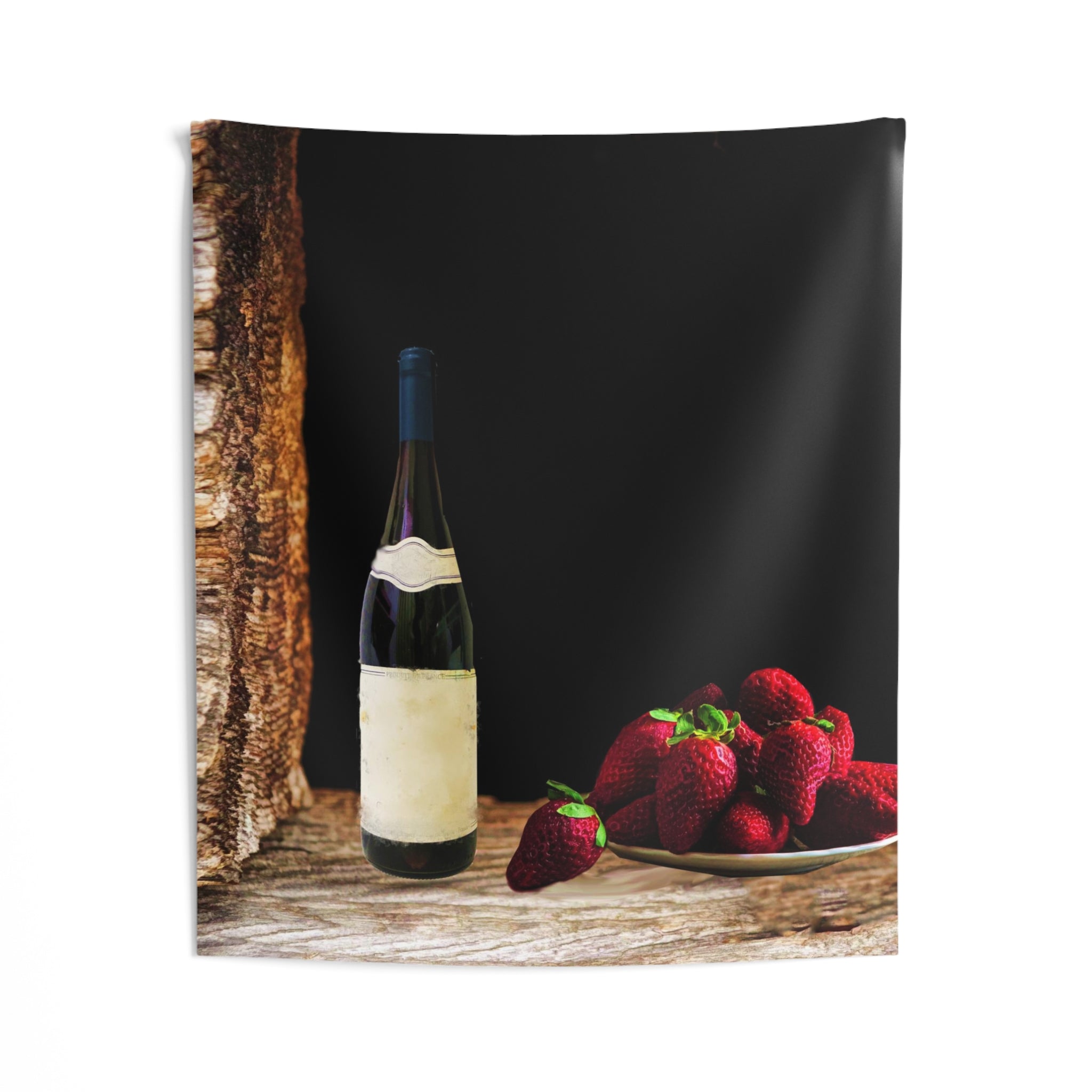 Wine and Strawberry Still Life Tapestry