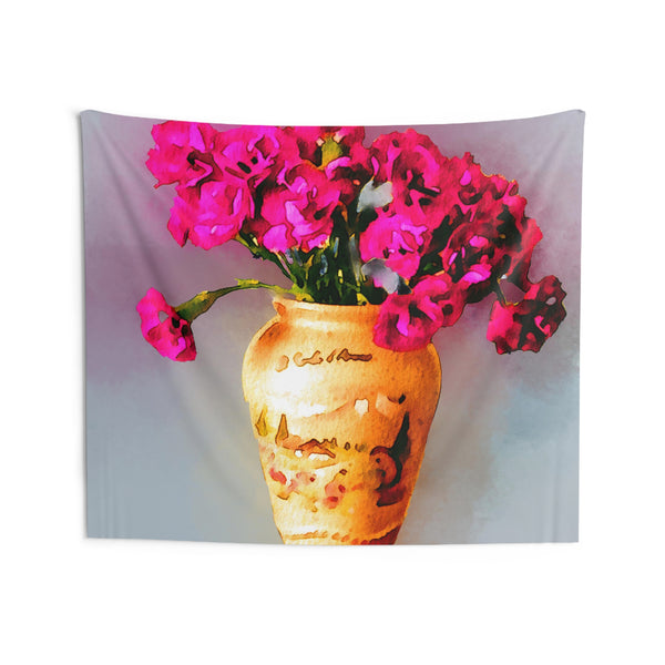 Red Flower and Vase Tapestry