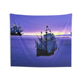 Blue Sailing Ship Tapestry