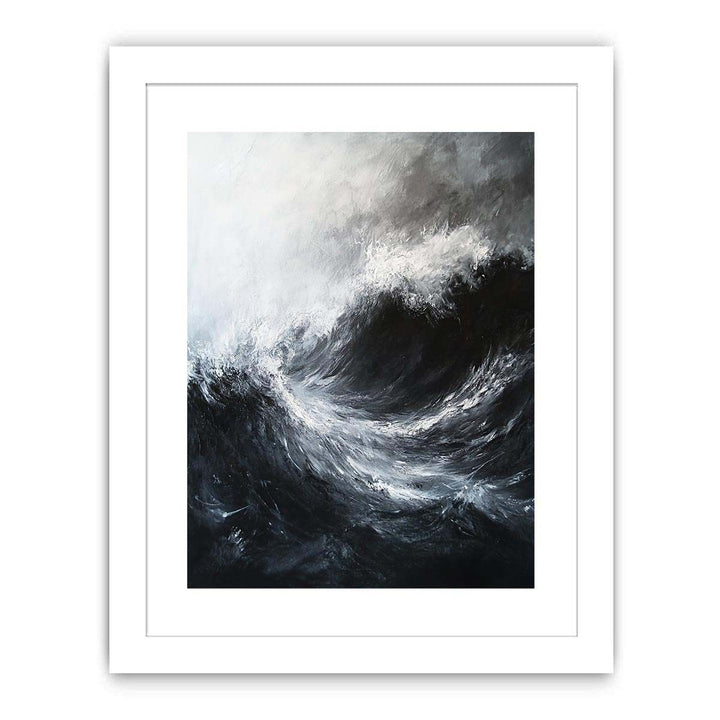Black & white Waves Streched canvas