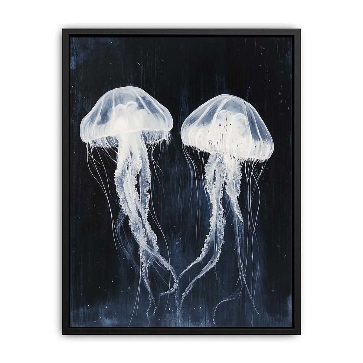 jellyfish  black and white  Painting