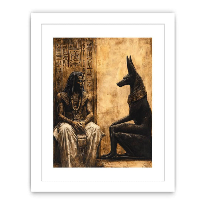 The King with Anubis Streched canvas