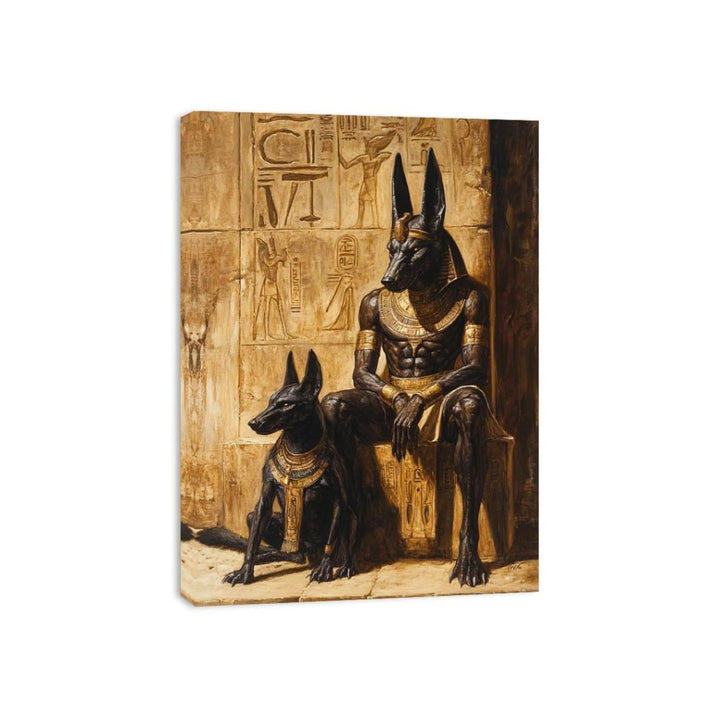 The Anubis  and Horous Canvas Print
