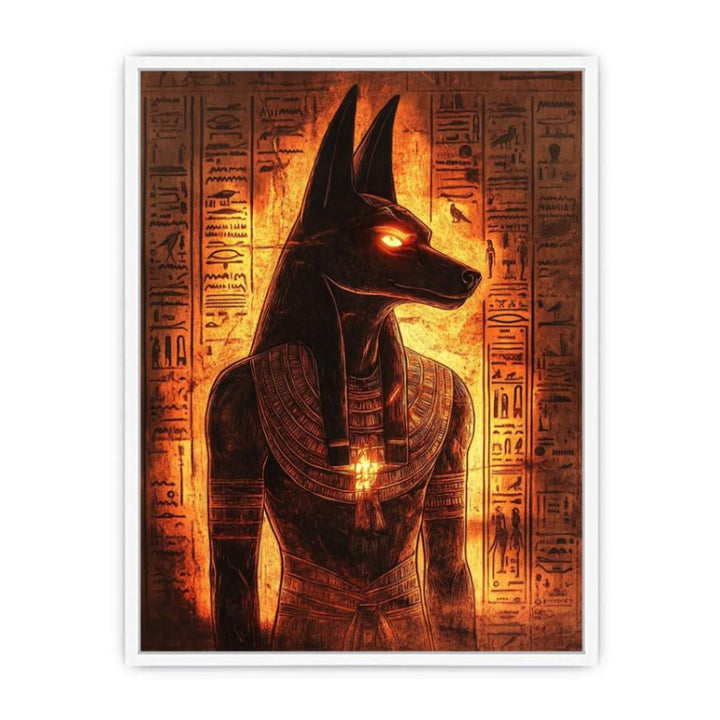 Egyptian Anubis lighted Framed Print