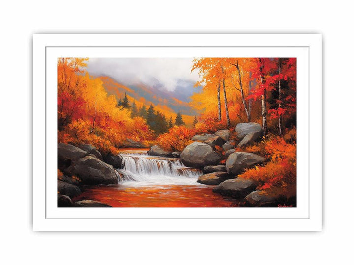 red fall Streched canvas
