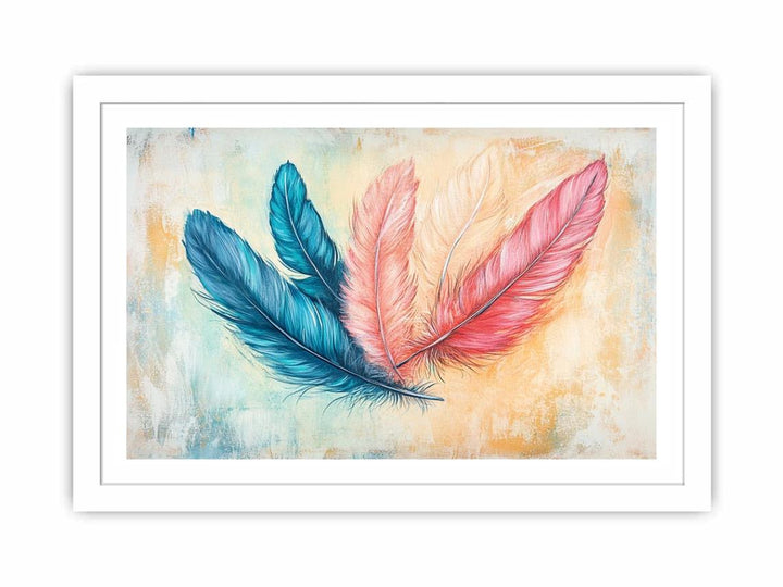 Boho Feathers Streched canvas