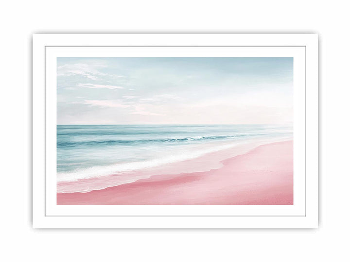 Soft Pink beach Streched canvas