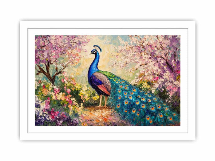 Magestic peacock Streched canvas