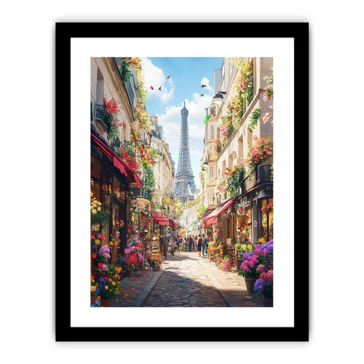 Vibrant street in paris  Art Print