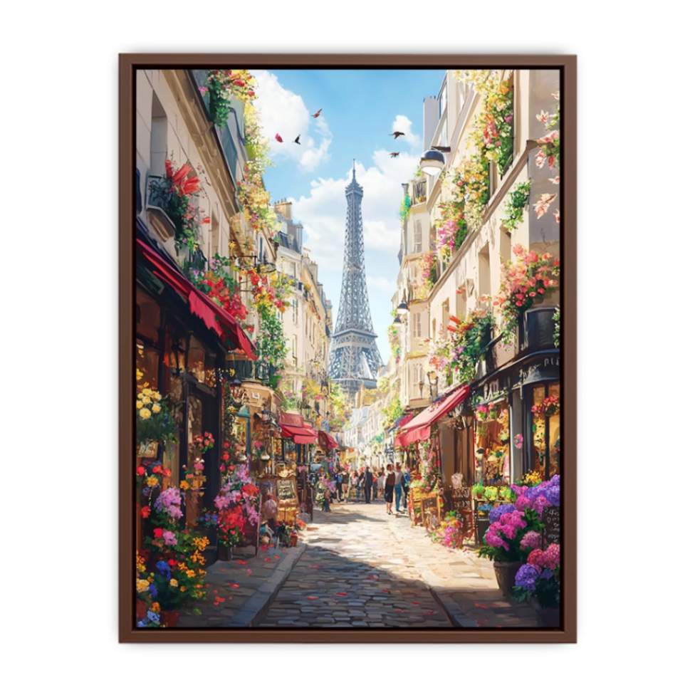 Vibrant street in paris  Poster