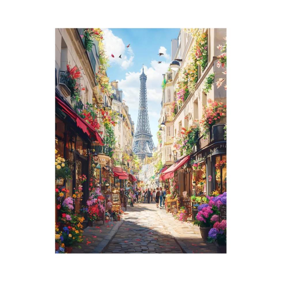 Vibrant street in paris