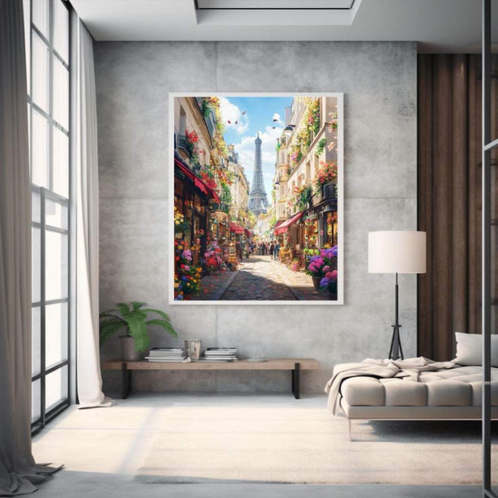Vibrant street in paris 