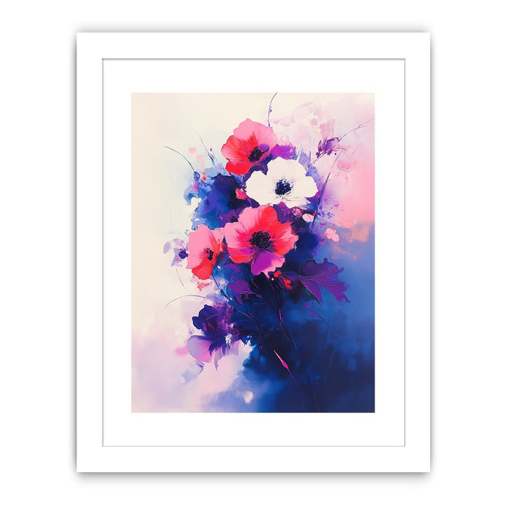 Abstract floral Streched canvas