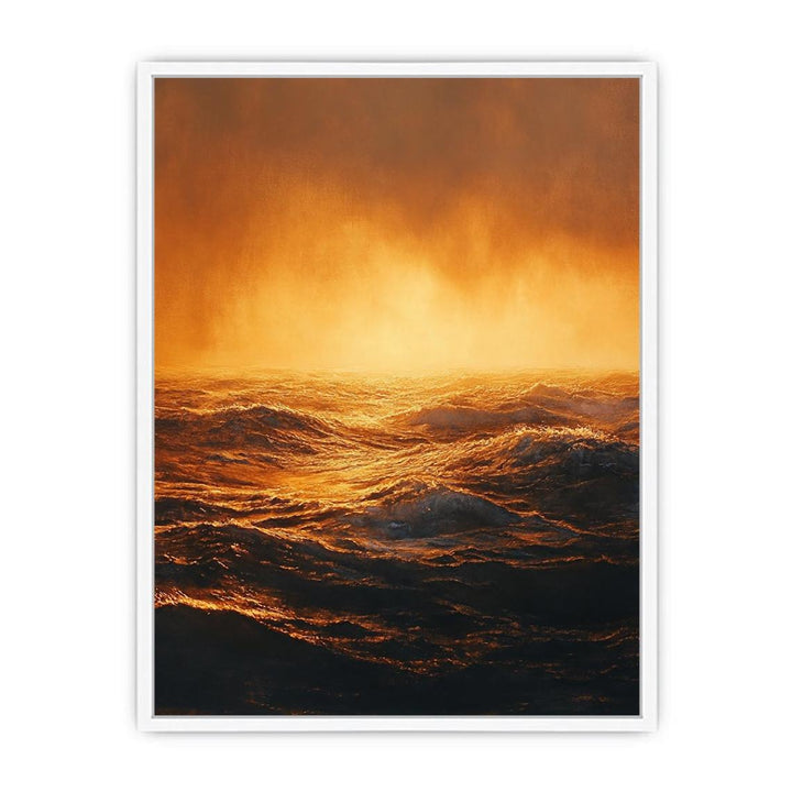 Ocean sunset Framed Print