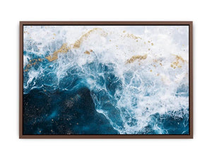 Gold teal Ocean   Poster